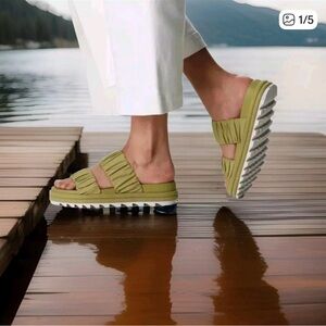 Sorel Roaming Olive Green Double Strap Sandals